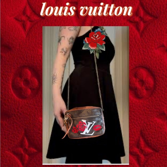 Louis Vuitton monogram Crossbody clutch bag converted hand painted - Picture 17 of 17